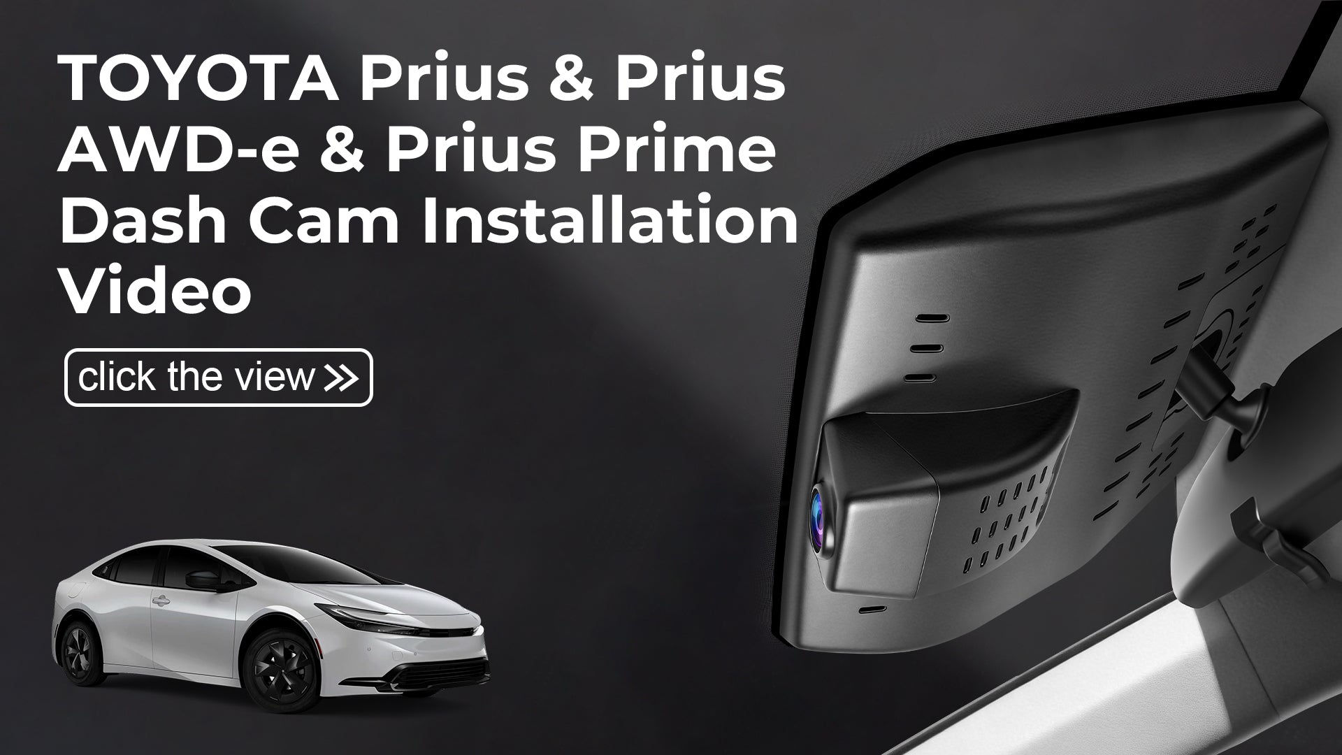 Load video: Mangoal 4K Dash Cam for Toyota Prius &amp; Prius AWD-e &amp; Prius Prime 2023-2026