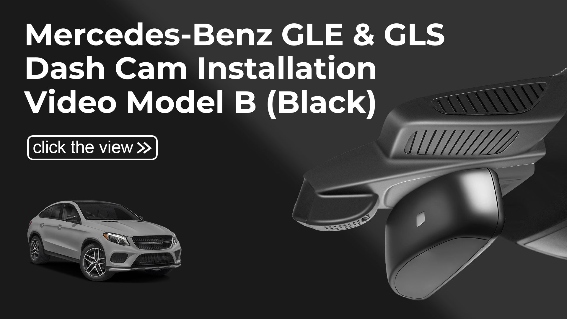Load video: Mangoal 4K Dash Cam for Mercedes-Benz GLE (W166/C292) 2016-2019 &amp; GLS(X166) 2017-2019 (Model B Black)
