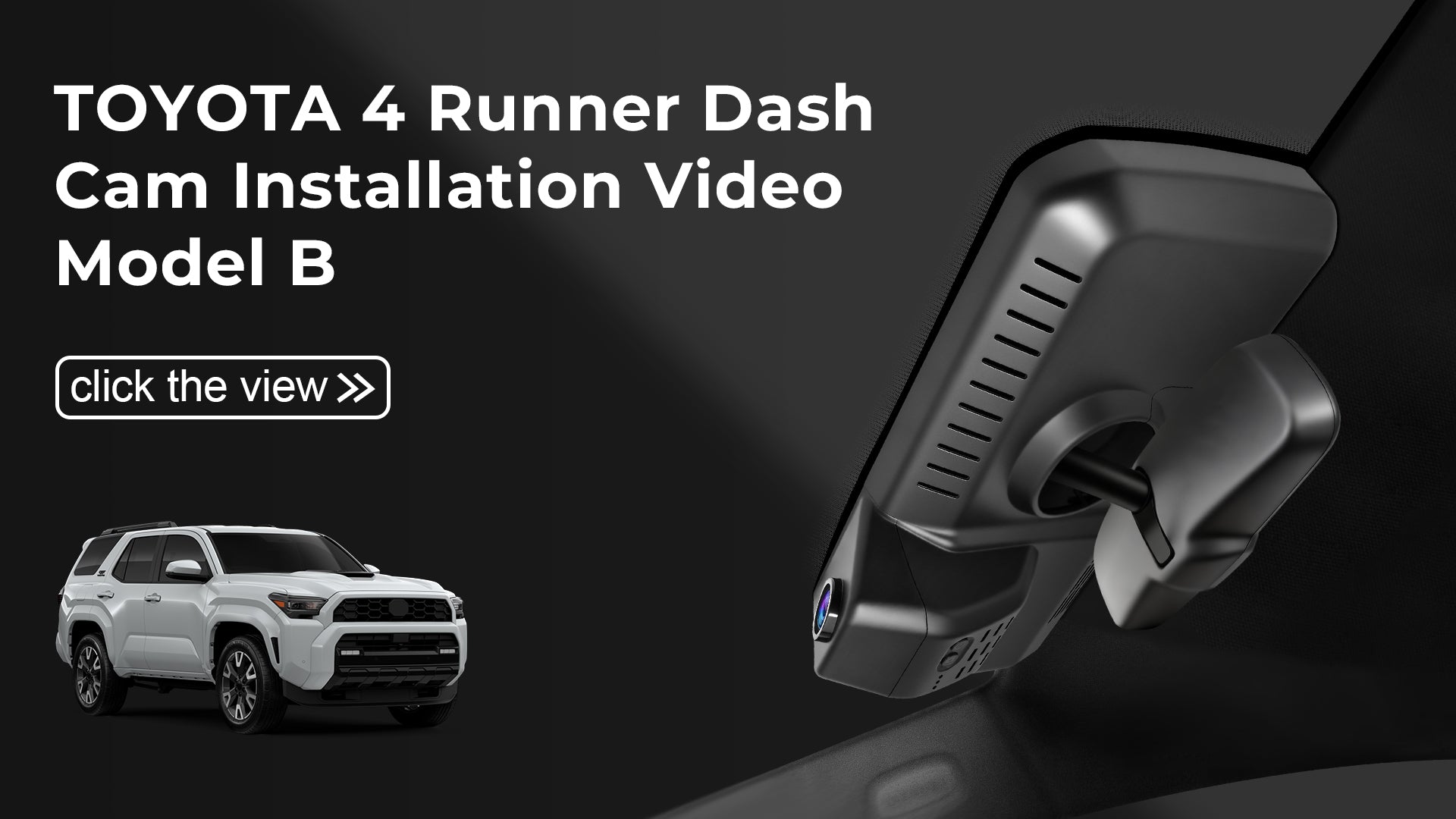 Load video: Mangoal 4K Dash Cam for Toyota 4Runner 2025 2026 (Model B)