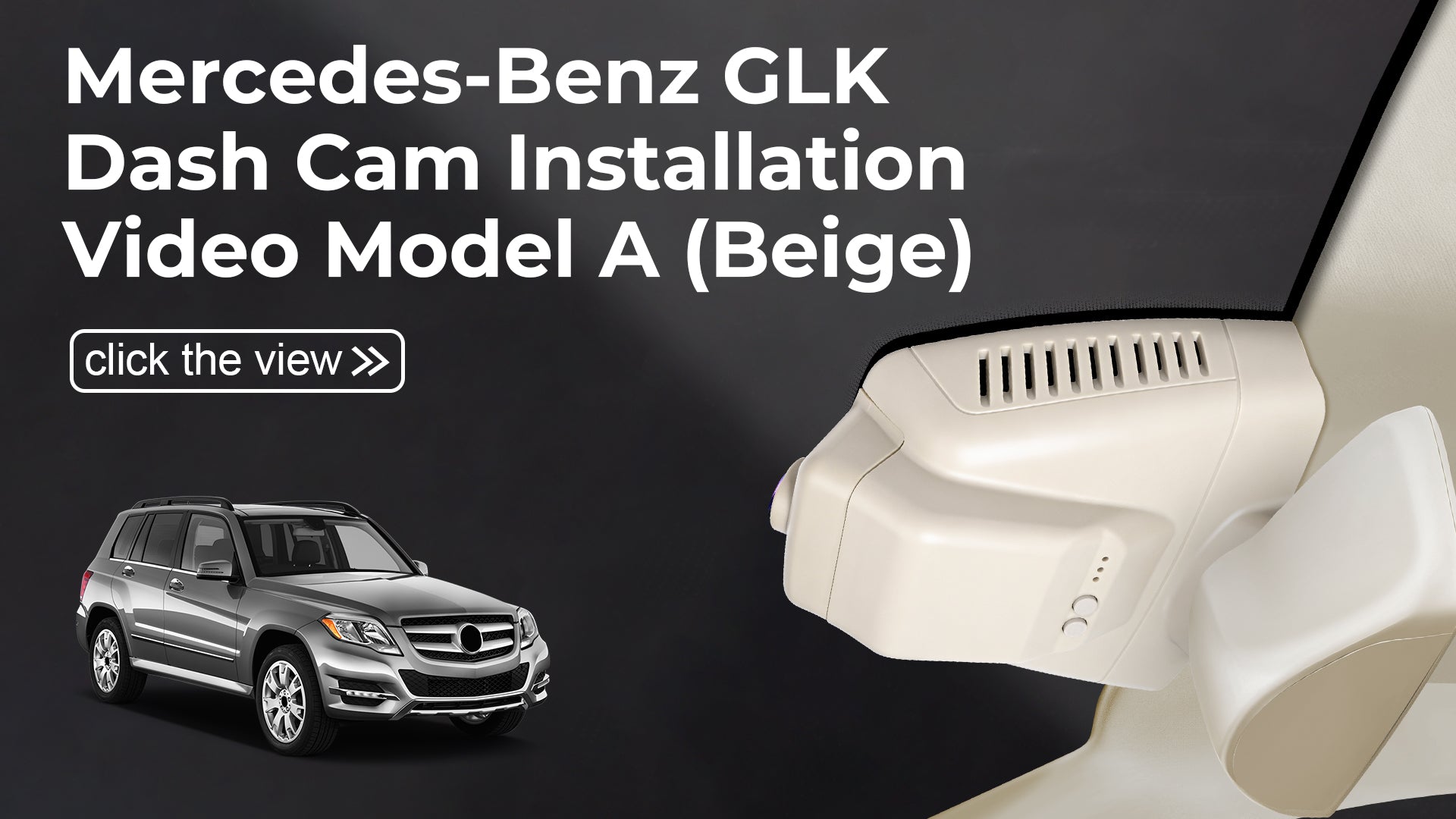 Load video: Mangoal 4K Dash Cam for Mercedes-Benz GLK X204 2010-2015 (Model A Beige)