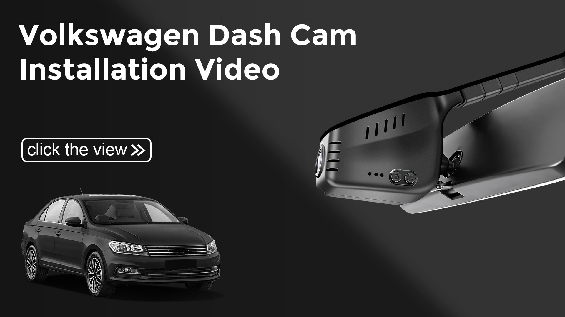 Load video: Mangoal 4K Dash Cam for Volkswagen Rearview Mirror Base without Sensor Covers(Model A)