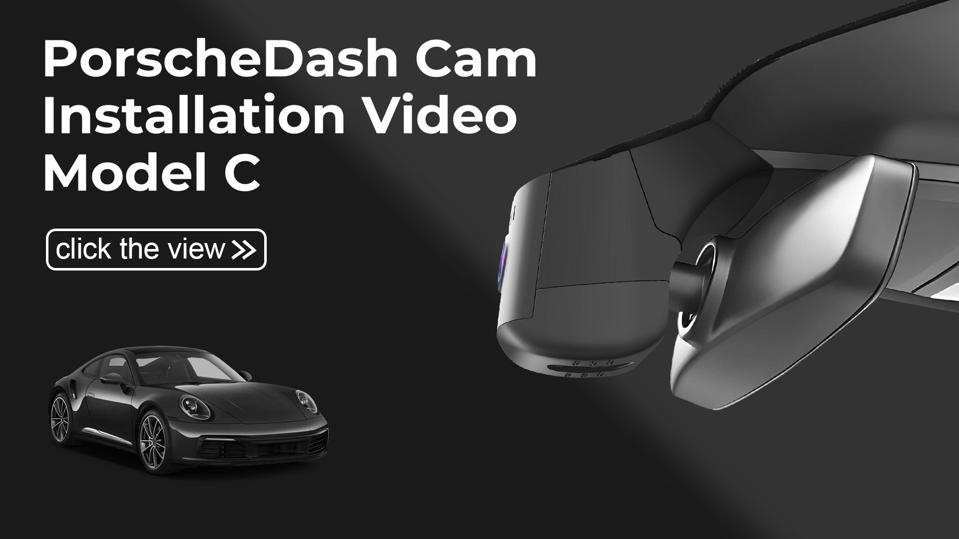Load video: Mangoal 4K Dash Cam for Porsche 911 2025 2026 (Model C)