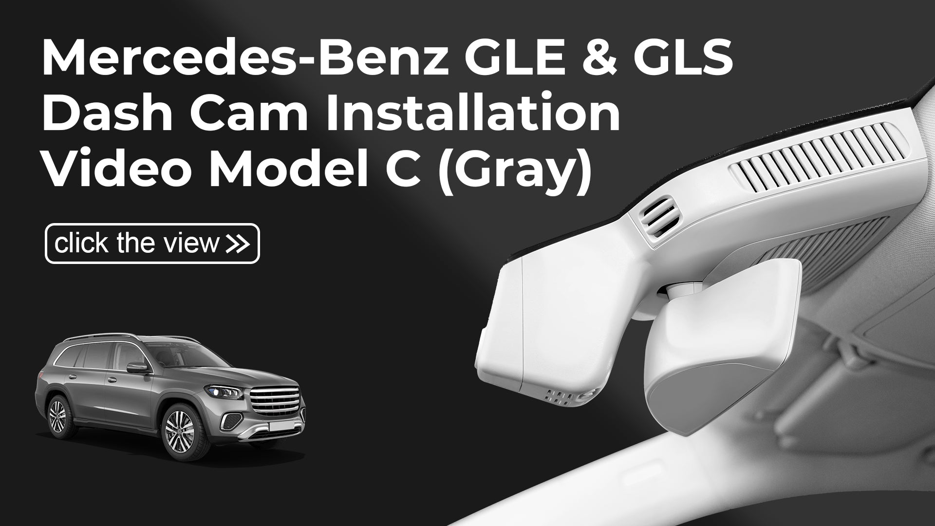 Load video: Mangoal 4K Dash Cam for Mercedes-Benz GLE (W167/C167) 2020-2025 &amp; GLS(X167) 2020-2025 (Model C Gray)