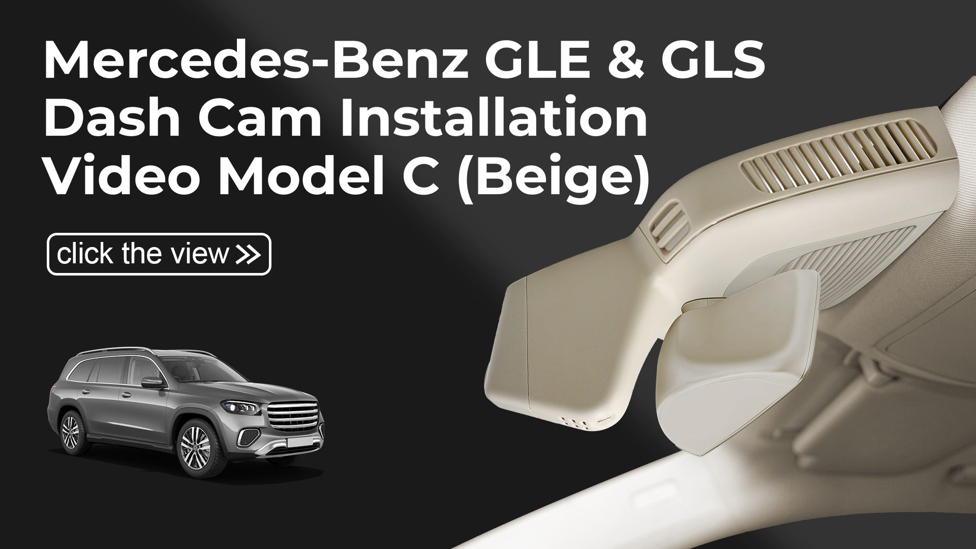 Load video: Mangoal 4K Dash Cam for Mercedes-Benz GLE (W167/C167) 2020-2025 &amp; GLS(X167) 2020-2025 (Model C Beige)