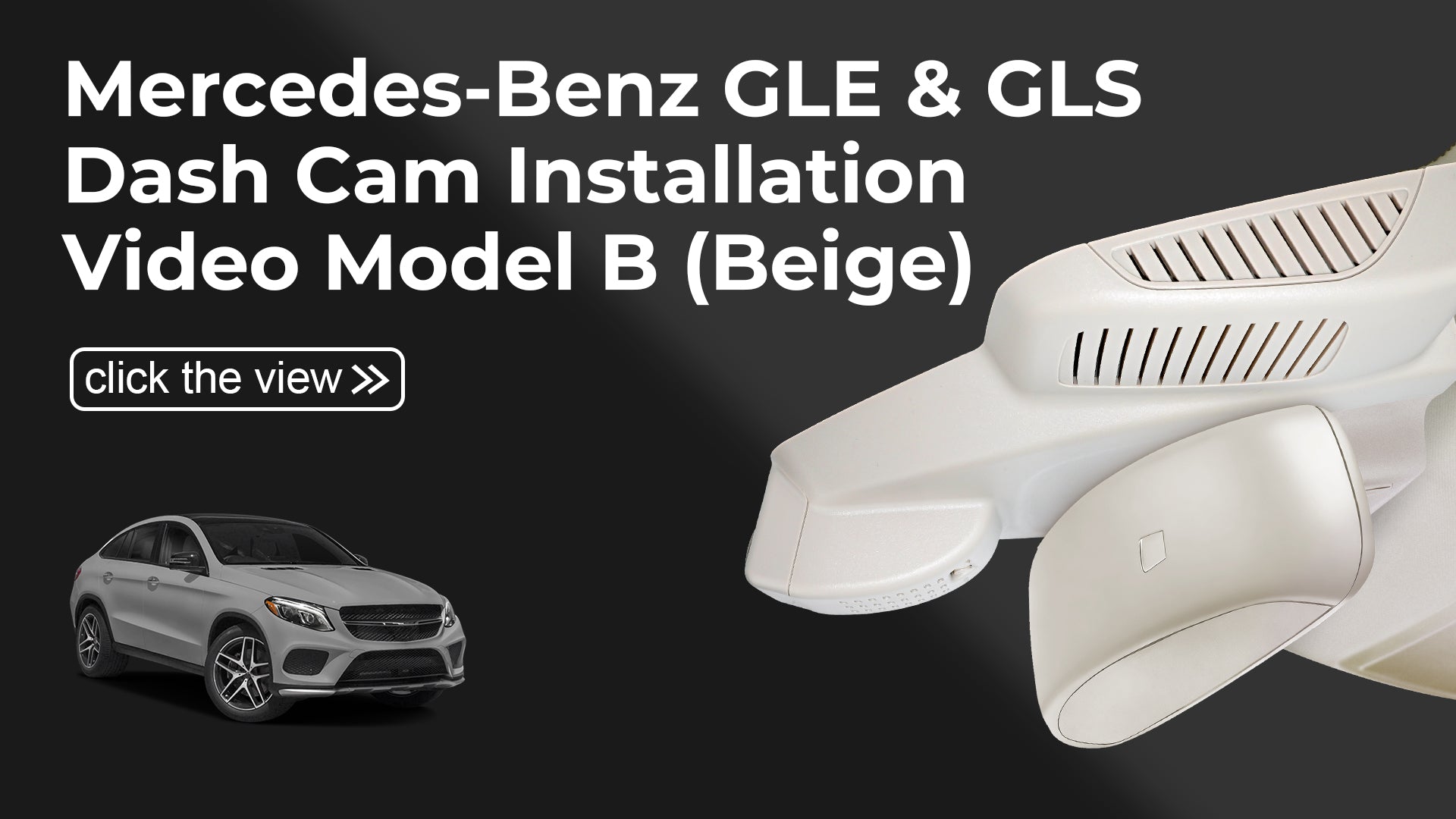 Load video: Mangoal 4K Dash Cam for Mercedes-Benz GLE (W166/C292) 2016-2019 &amp; GLS(X166) 2017-2019 (Model B Beige)