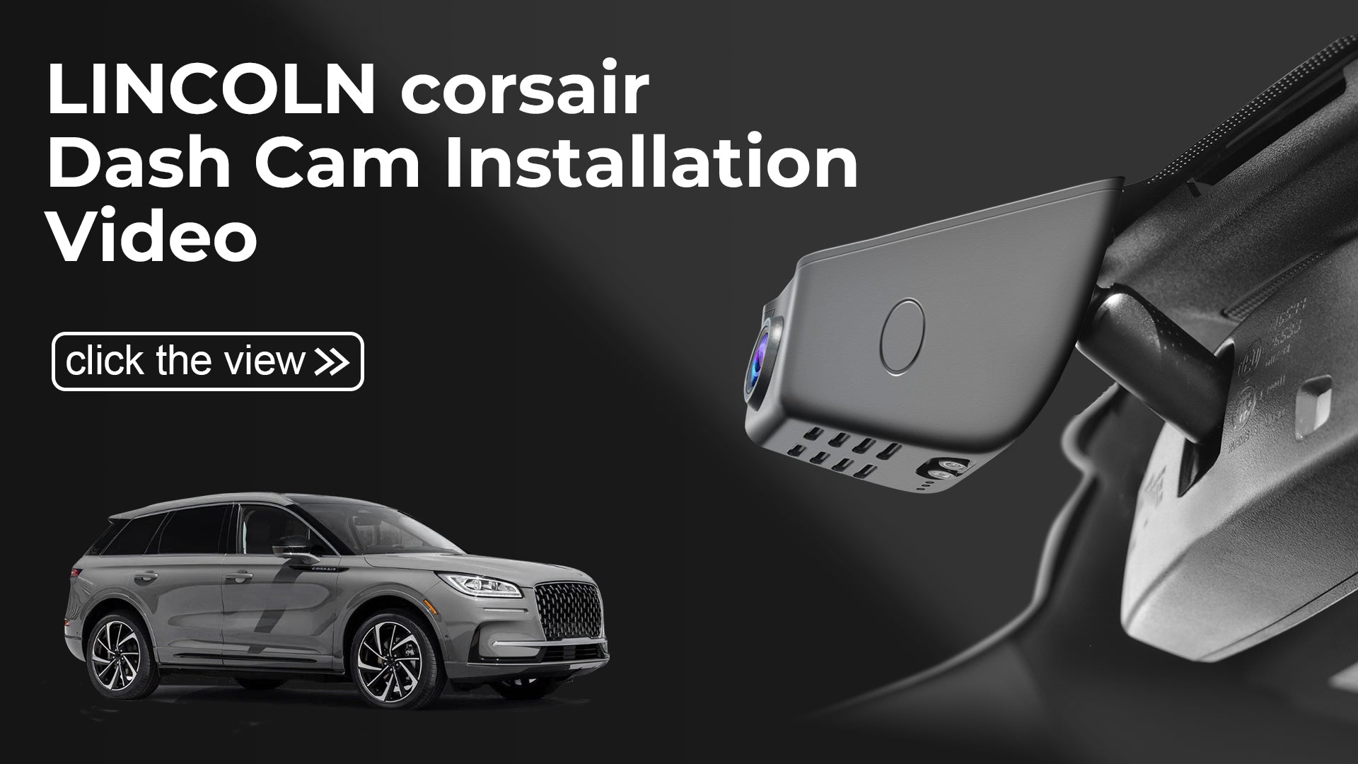 Load video: Mangoal Front 4K HDR Dash Cam STARVIS 2 for Lincoln Corsair 2023-2026