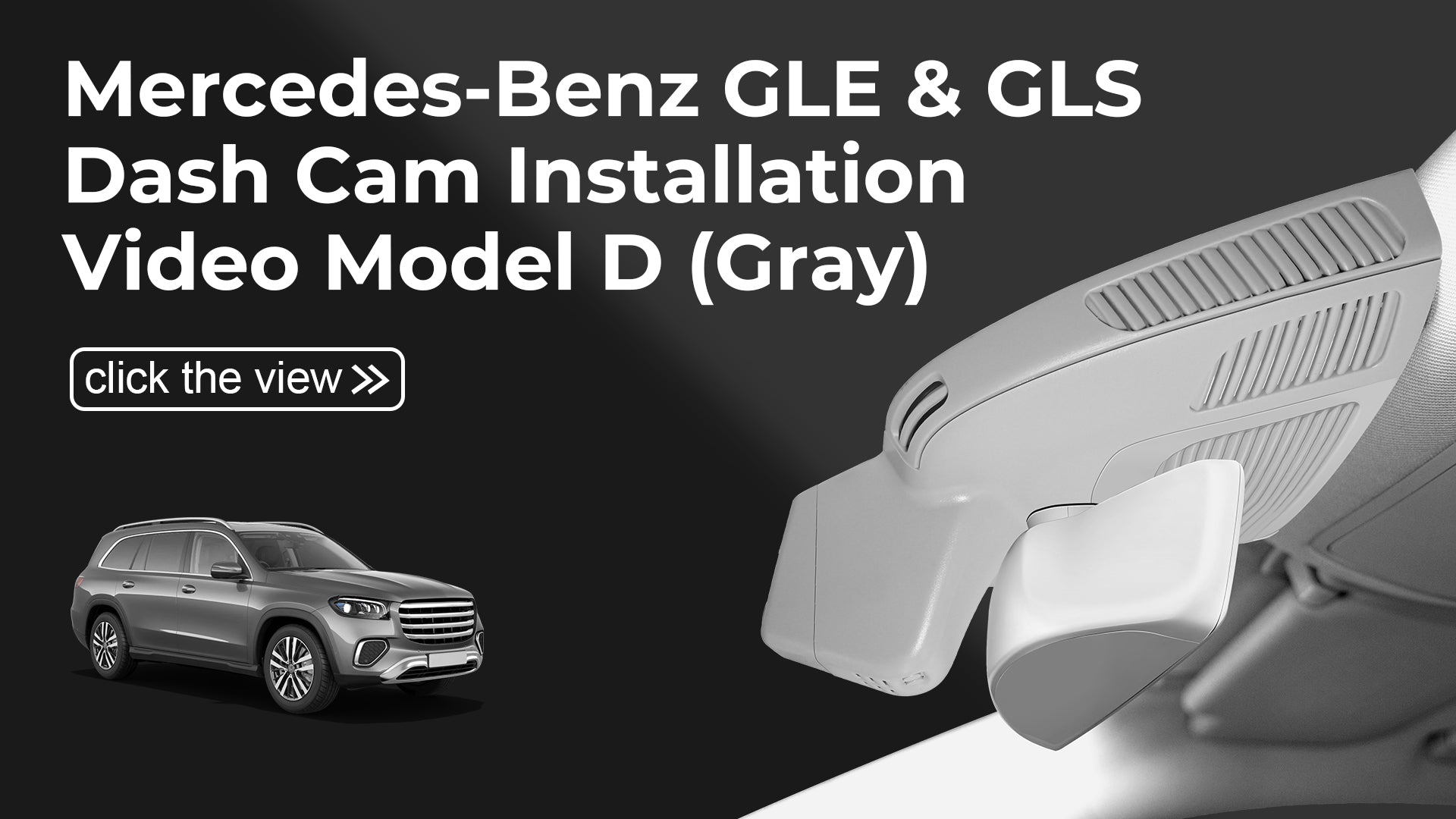Load video: Mangoal 4K Dash Cam for Mercedes-Benz GLE (W167/C167) 2020-2025 &amp; GLS(X167) 2020-2025 (Model D Gray)