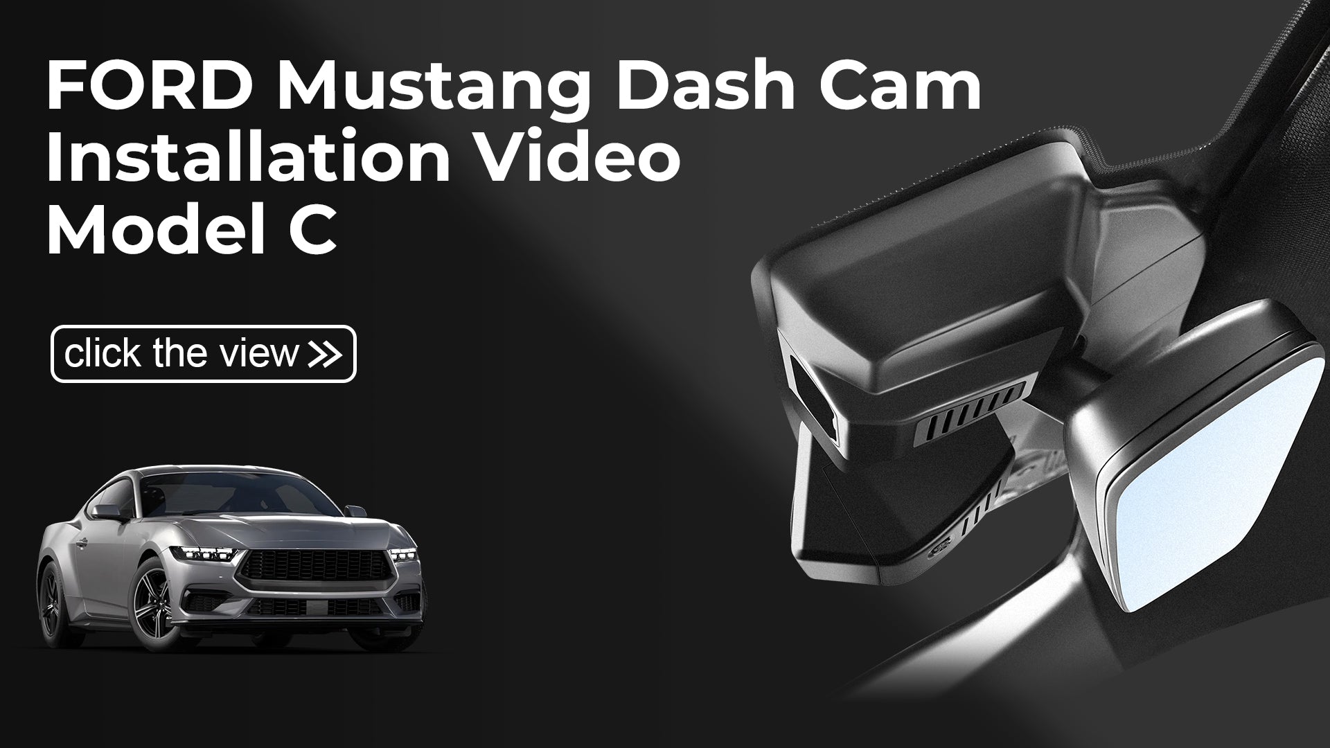 Load video: Mangoal Front 4K HDR Dash Cam STARVIS 2 for Ford Mustang Gen7 2024–2026(Model C)